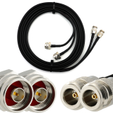 N macho Hex a N hembra 5m cable coaxial doble — HF240 (equivalente a LMR240)