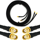 RP-SMA macho a RP-SMA macho 10m cable coaxial doble — HF240 (equivalente a LMR240)