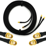 RP-SMA macho a RP-SMA macho 10m cable coaxial doble — HF240 (equivalente a LMR240)