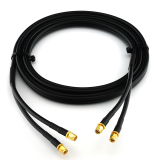 RP-SMA macho a RP-SMA macho 10m cable coaxial doble — HF240 (equivalente a LMR240)
