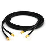RP-SMA macho a RP-SMA macho 10m cable coaxial doble — HF240 (equivalente a LMR240)