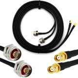 RP-SMA macho a N macho Hex 15m cable coaxial doble — HF240 (equivalente a LMR240)