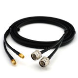 RP-SMA macho a N macho Hex 15m cable coaxial doble — HF240 (equivalente a LMR240)