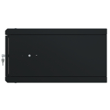Armario en Rack 19" 4U, 450mm, Puerta de Cristal, Negro