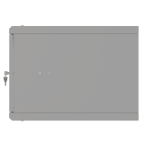 Armario en Rack 19" 6U, 450mm, Puerta de Cristal, Gris
