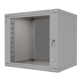 Armario en Rack 19" 9U, 600mm, Puerta de Cristal, Gris