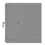 Armario en Rack 10" 6U, 300mm, Puerta de Cristal, Gris