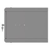 Armario en Rack 10" 4U, 300mm, Puerta de Cristal, Gris