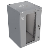 Armario en Rack 10" 6U, 300mm, Puerta de Cristal, Gris