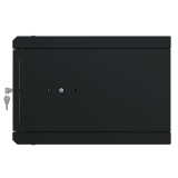 Armario en Rack 19" 4U, 350mm, Puerta metálica, Negro
