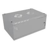 Armario en Rack 19" 4U, 350mm, Puerta metálica, Gris