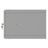 Armario en Rack 19" 4U, 350mm, Puerta metálica, Gris