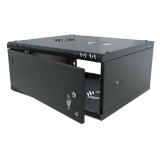 Armario en Rack 19" 4U, 450mm, Puerta metálica, Negro