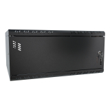 Armario en Rack 19" 4U, 450mm, Puerta metálica, Negro