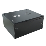 Armario en Rack 19" 4U, 450mm, Puerta metálica, Negro
