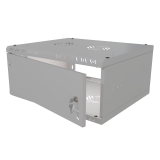 Armario en Rack 19" 4U, 450mm, Puerta metálica, Gris