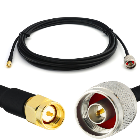 N macho a SMA macho 5m RG58/U cable coaxial