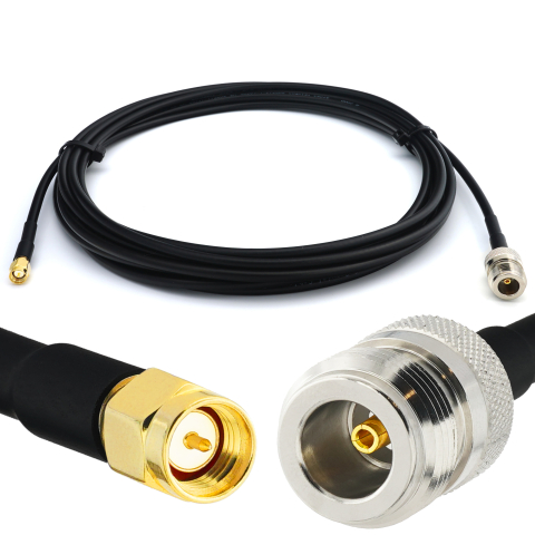 SMA macho a N Hembra 2m RG58/U cable coaxial