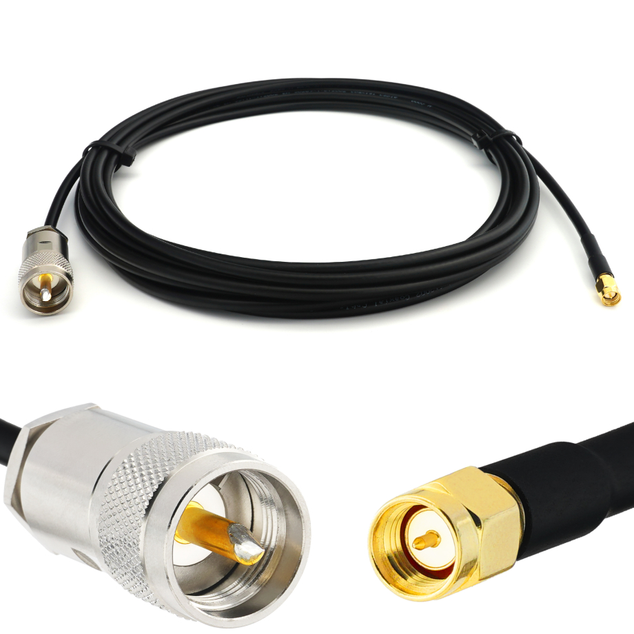 SMA macho a PL259 7m UHF RG58/U cable coaxial