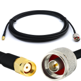 RP-SMA macho a N macho 5m RG58/U cable coaxial