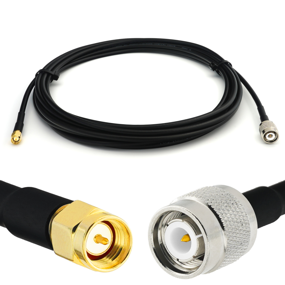 TNC macho a SMA macho 30cm RG58/U cable coaxial
