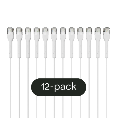 Broadbe cable de conexión delgado 5G blanco 3m 12 unid.