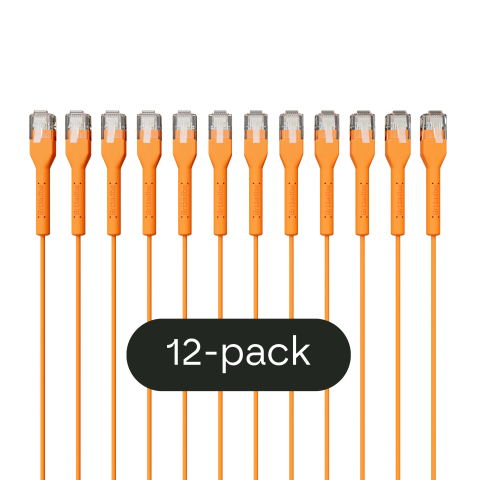 Broadbe cable de conexión delgado 5G naranja 3m 12 unid.