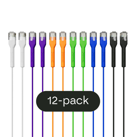 Broadbe cable de conexión delgado 5G multicolor 0.1m 12 unid.
