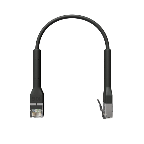 Broadbe cable de conexión delgado 10G negro 0.1m