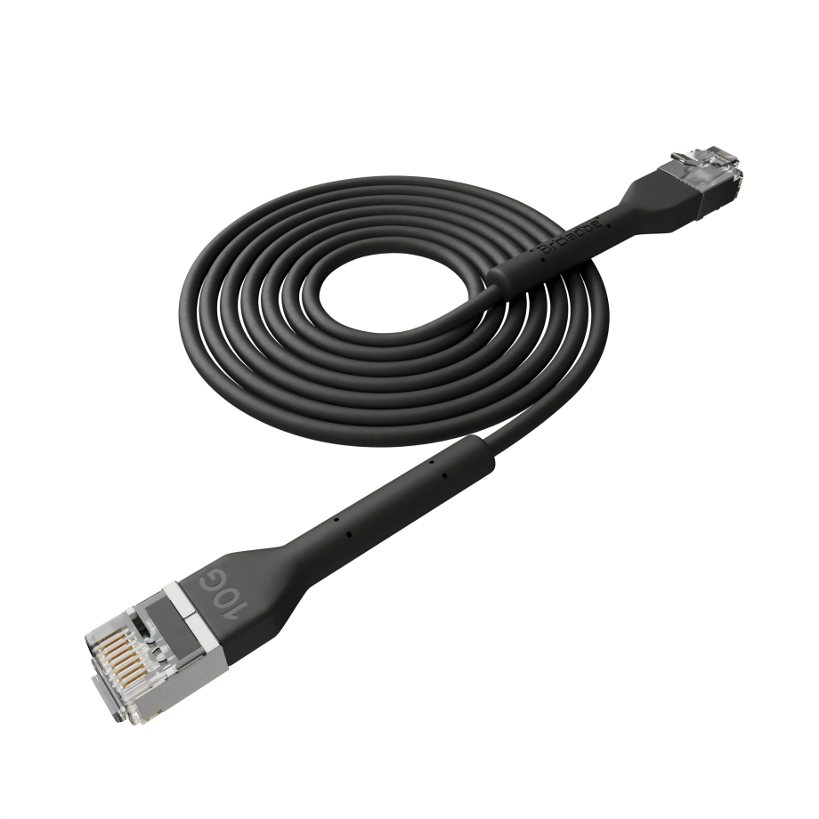 Broadbe cable de conexión delgado 10G negro 1m