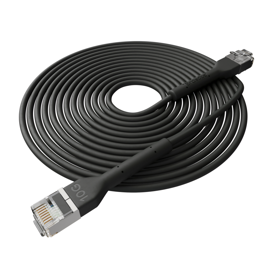 Broadbe cable de conexión delgado 10G negro 8m