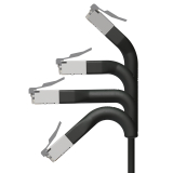 Broadbe cable de conexión delgado 10G negro 8m