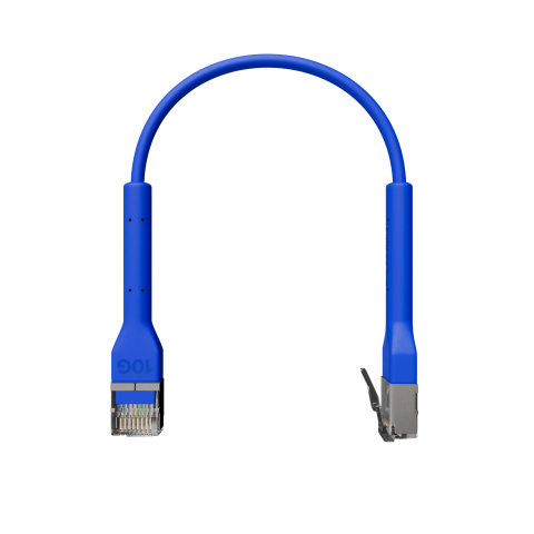 Broadbe cable de conexión delgado 10G azul 0.1m
