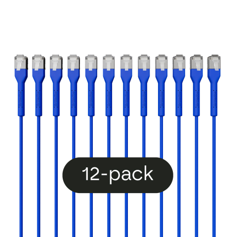Broadbe cable de conexión delgado 10G azul 3m 12 unid.