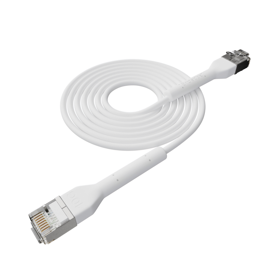 Broadbe cable de conexión delgado 10G blanco 0.3m