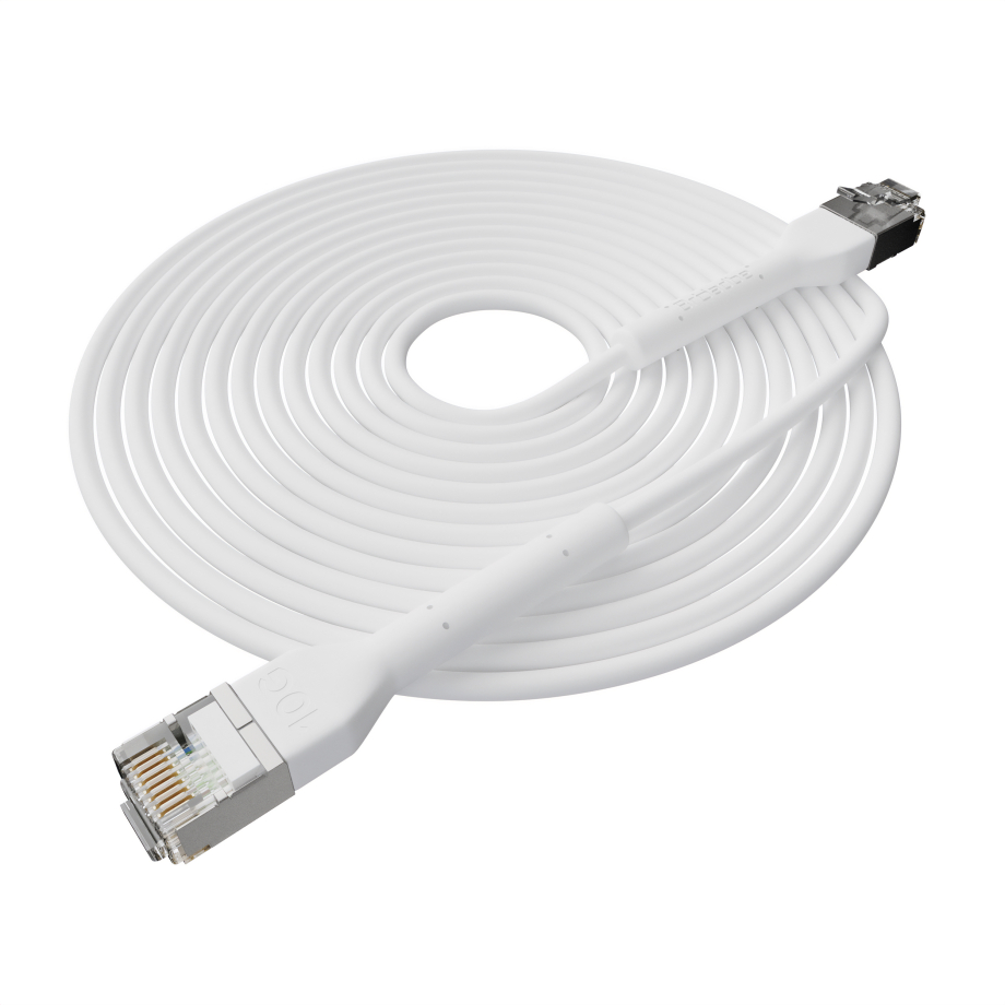 Broadbe cable de conexión delgado 10G blanco 20m