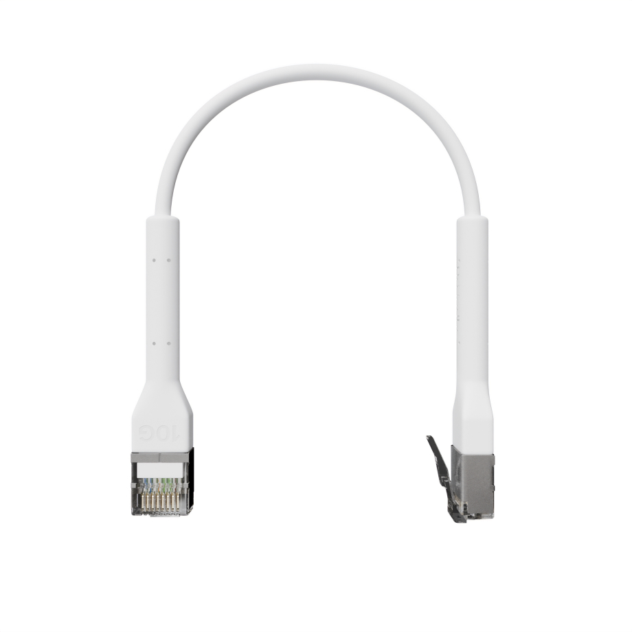 Broadbe cable de conexión delgado 10G blanco 0.1m 12 unid.