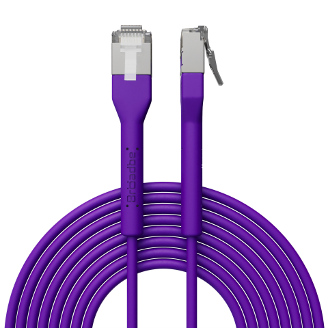 Broadbe cable de conexión delgado 10G morado 2m
