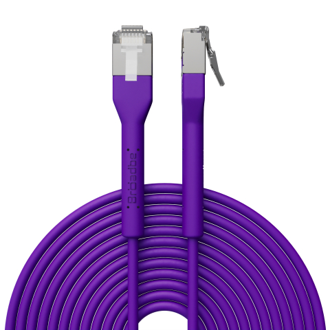 Broadbe cable de conexión delgado 10G morado 5m