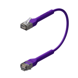 Broadbe cable de conexión delgado 10G morado 0.1m 12 unid.