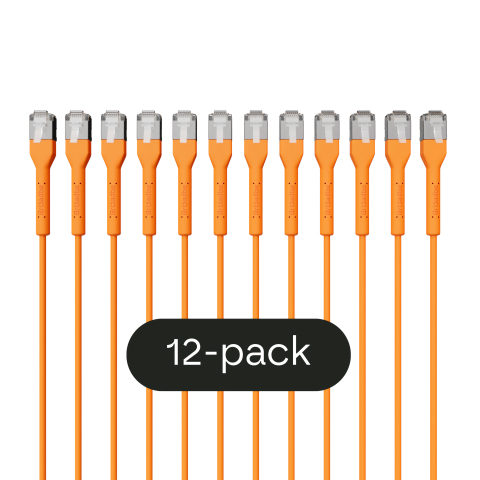 Broadbe cable de conexión delgado 10G naranja 2m 12 unid.