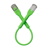 Broadbe cable de conexión delgado 10G verde 0.1m 12 unid.