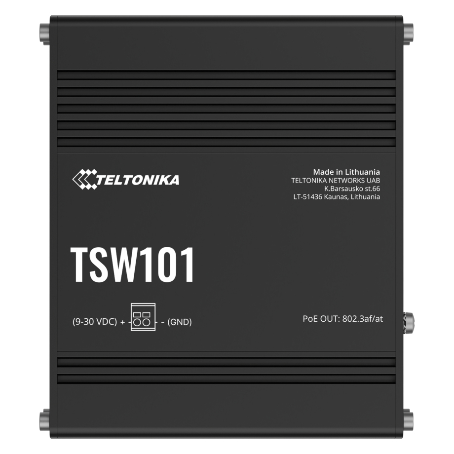 Teltonika TSW101 Conmutador PoE+ para automoción