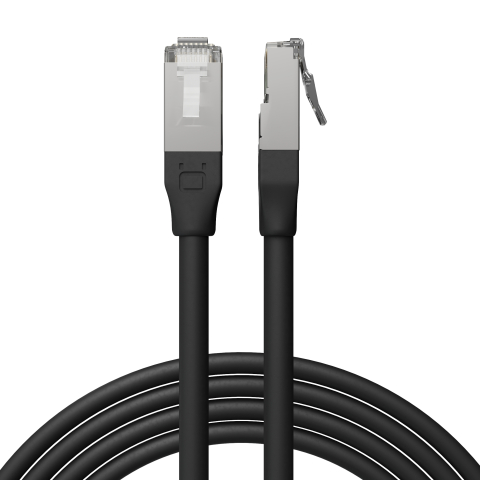 Broadbe Cable Ethernet 10G para exteriores, Negro, 2m