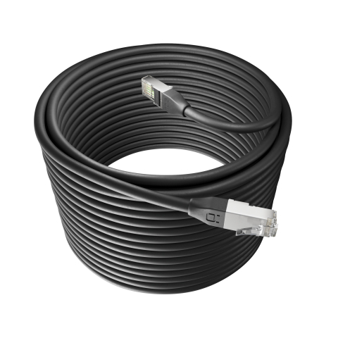 Broadbe Cable Ethernet 10G para exteriores, Negro, 20m