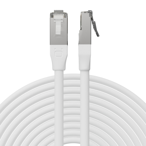 Broadbe Cable Ethernet 10G para exteriores, Blanco, 5m