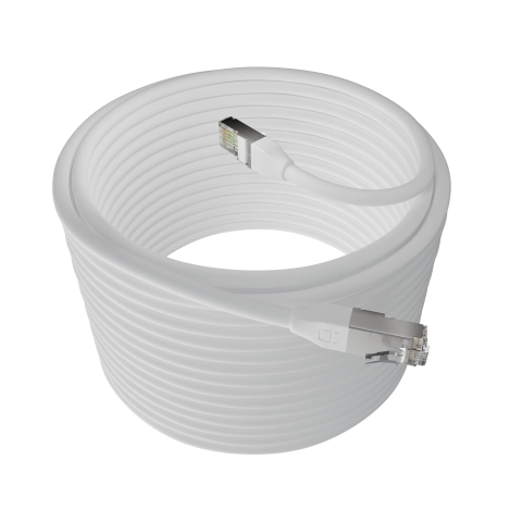 Broadbe Cable Ethernet 10G para exteriores, Blanco, 20m