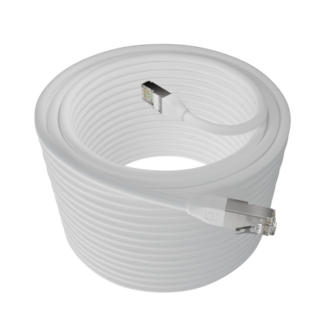 Broadbe Cable Ethernet 10G para exteriores, Blanco, 30m