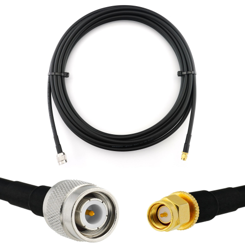 TNC macho a SMA macho 20m cable coaxial — HF240 (equivalente a LMR240)